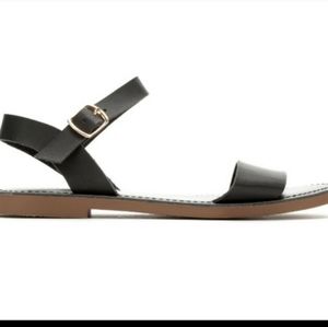 Sandals (2 pairs) New;Black & Tan